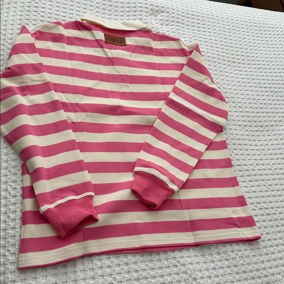 PARKE Stripe Rugby. Flamingo Size L /XL. NWT - Picture 7 of 7